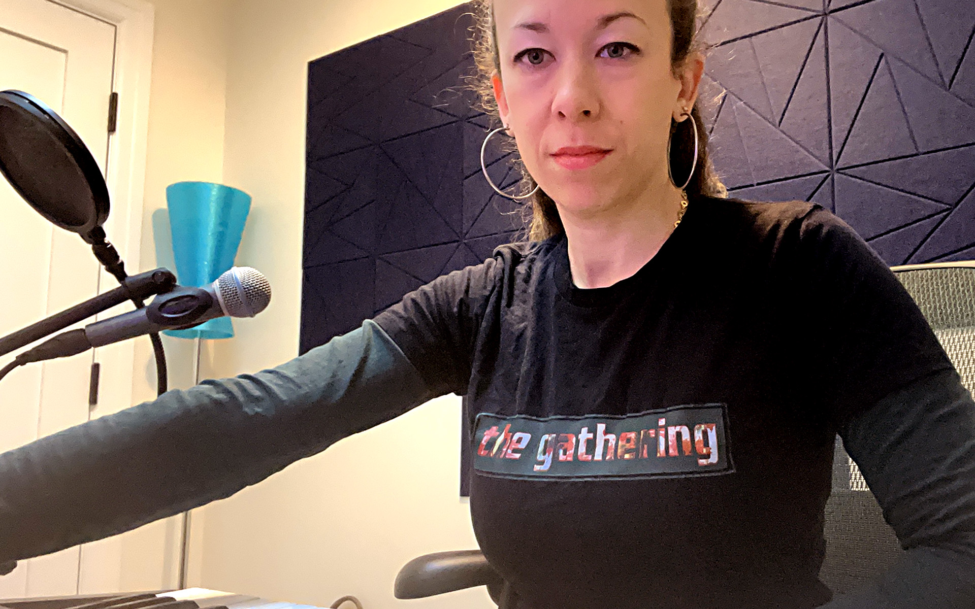 Olga Gonithellis in her home studio